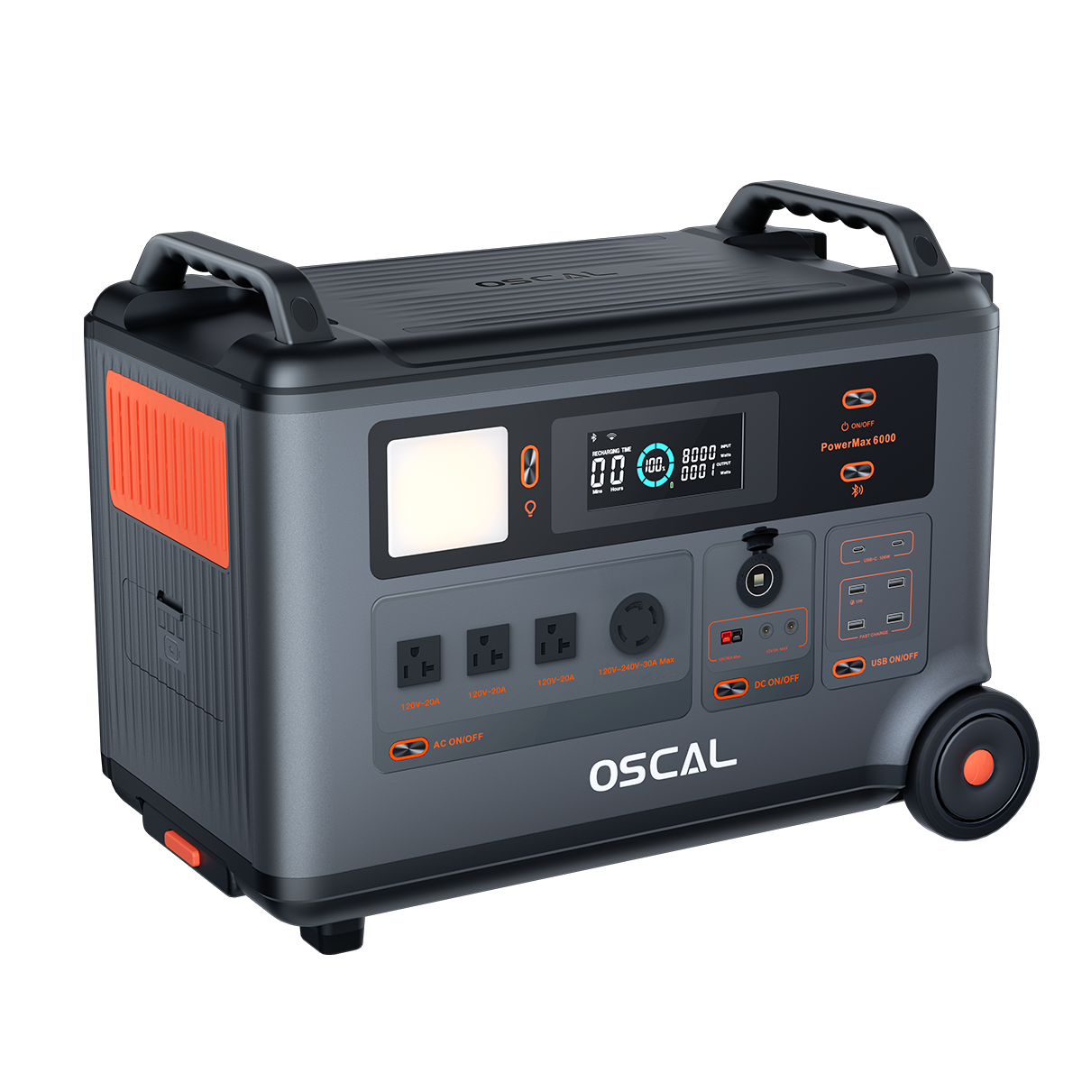 OSCAL PowerMax 6000 Powerstation | 6000W/3600Wh LiFePO4 | Inkl. 200W Solarpanel